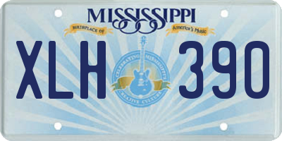 MS license plate XLH390