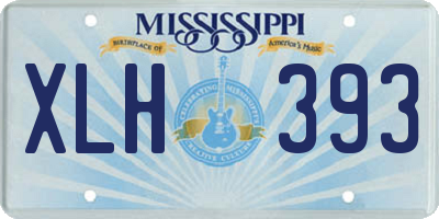 MS license plate XLH393