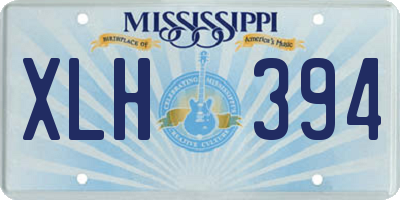 MS license plate XLH394