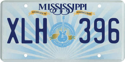 MS license plate XLH396