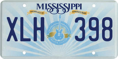 MS license plate XLH398