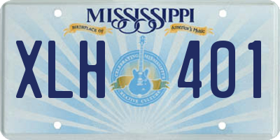 MS license plate XLH401