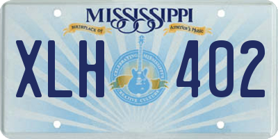 MS license plate XLH402