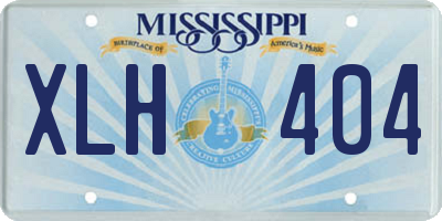 MS license plate XLH404