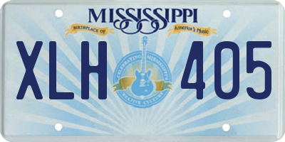 MS license plate XLH405