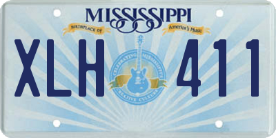 MS license plate XLH411