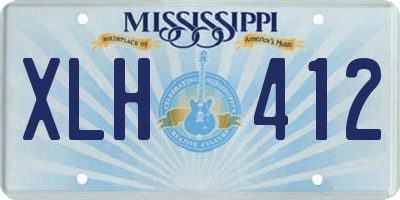 MS license plate XLH412