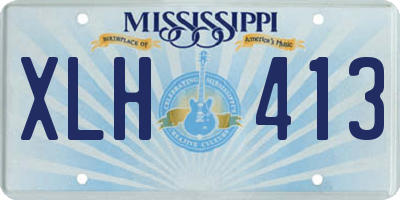 MS license plate XLH413