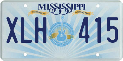 MS license plate XLH415