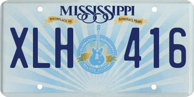 MS license plate XLH416