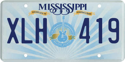 MS license plate XLH419