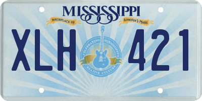 MS license plate XLH421