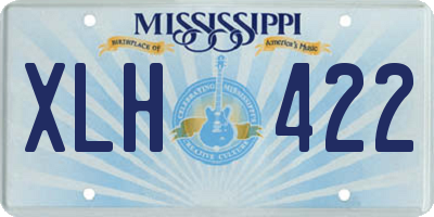 MS license plate XLH422