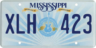 MS license plate XLH423