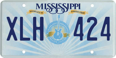 MS license plate XLH424