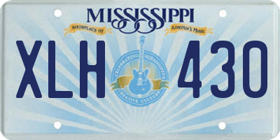 MS license plate XLH430