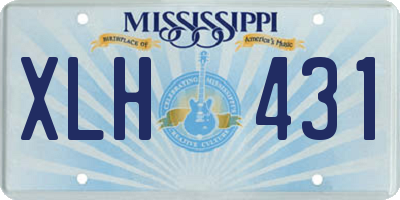 MS license plate XLH431