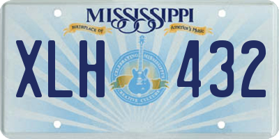 MS license plate XLH432