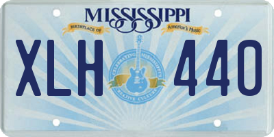 MS license plate XLH440