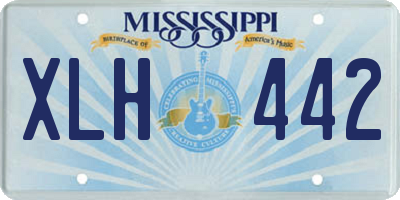 MS license plate XLH442