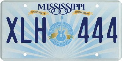 MS license plate XLH444