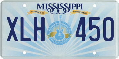 MS license plate XLH450