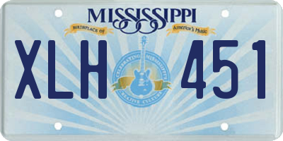 MS license plate XLH451