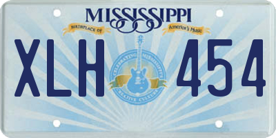 MS license plate XLH454