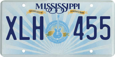 MS license plate XLH455