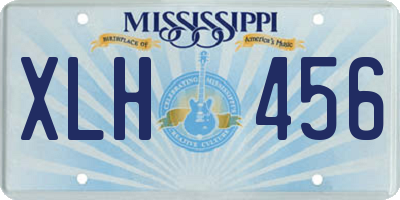 MS license plate XLH456