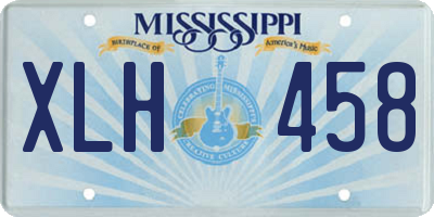 MS license plate XLH458