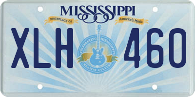 MS license plate XLH460