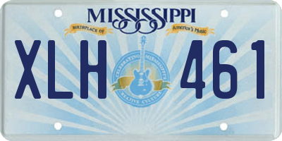 MS license plate XLH461