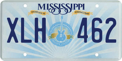 MS license plate XLH462