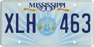 MS license plate XLH463