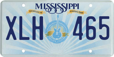 MS license plate XLH465