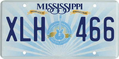 MS license plate XLH466