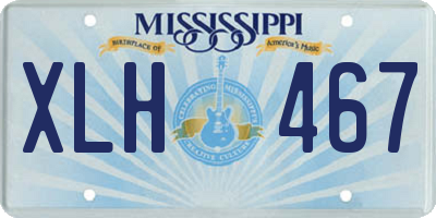 MS license plate XLH467