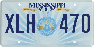 MS license plate XLH470