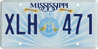 MS license plate XLH471