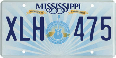 MS license plate XLH475