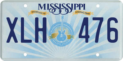 MS license plate XLH476