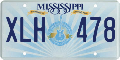 MS license plate XLH478