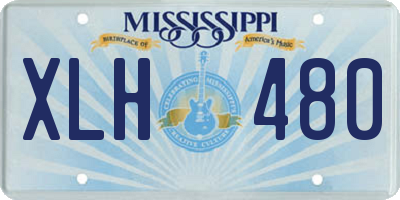 MS license plate XLH480