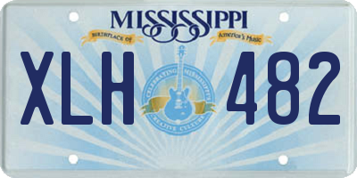 MS license plate XLH482