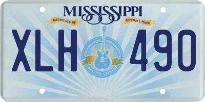 MS license plate XLH490