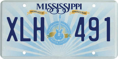 MS license plate XLH491