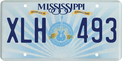 MS license plate XLH493