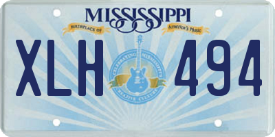 MS license plate XLH494