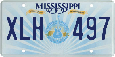 MS license plate XLH497
